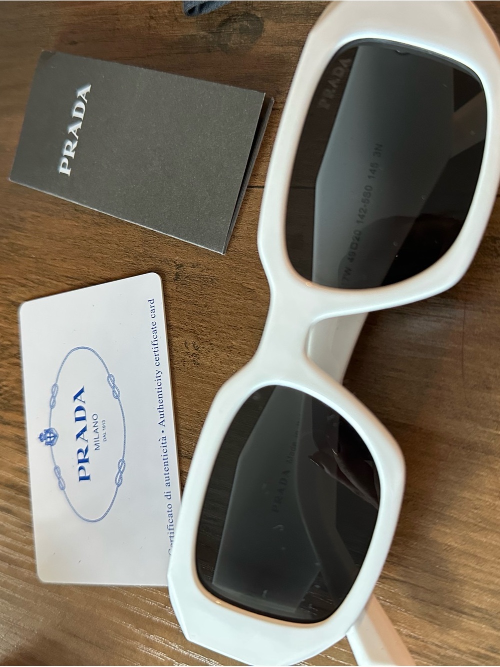 Prada White Symbole Sunglasses with Original Packaging and Authenticity Card